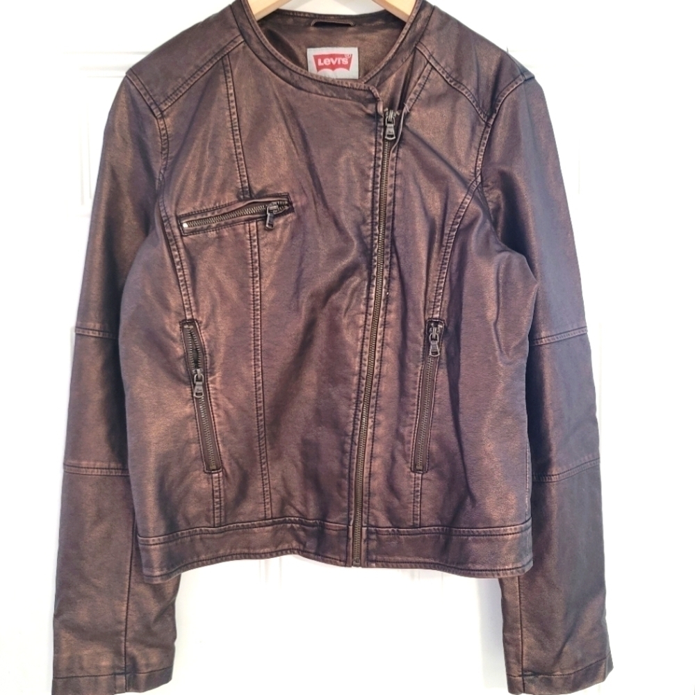 Levis Faux Leather Jacket Size Medium